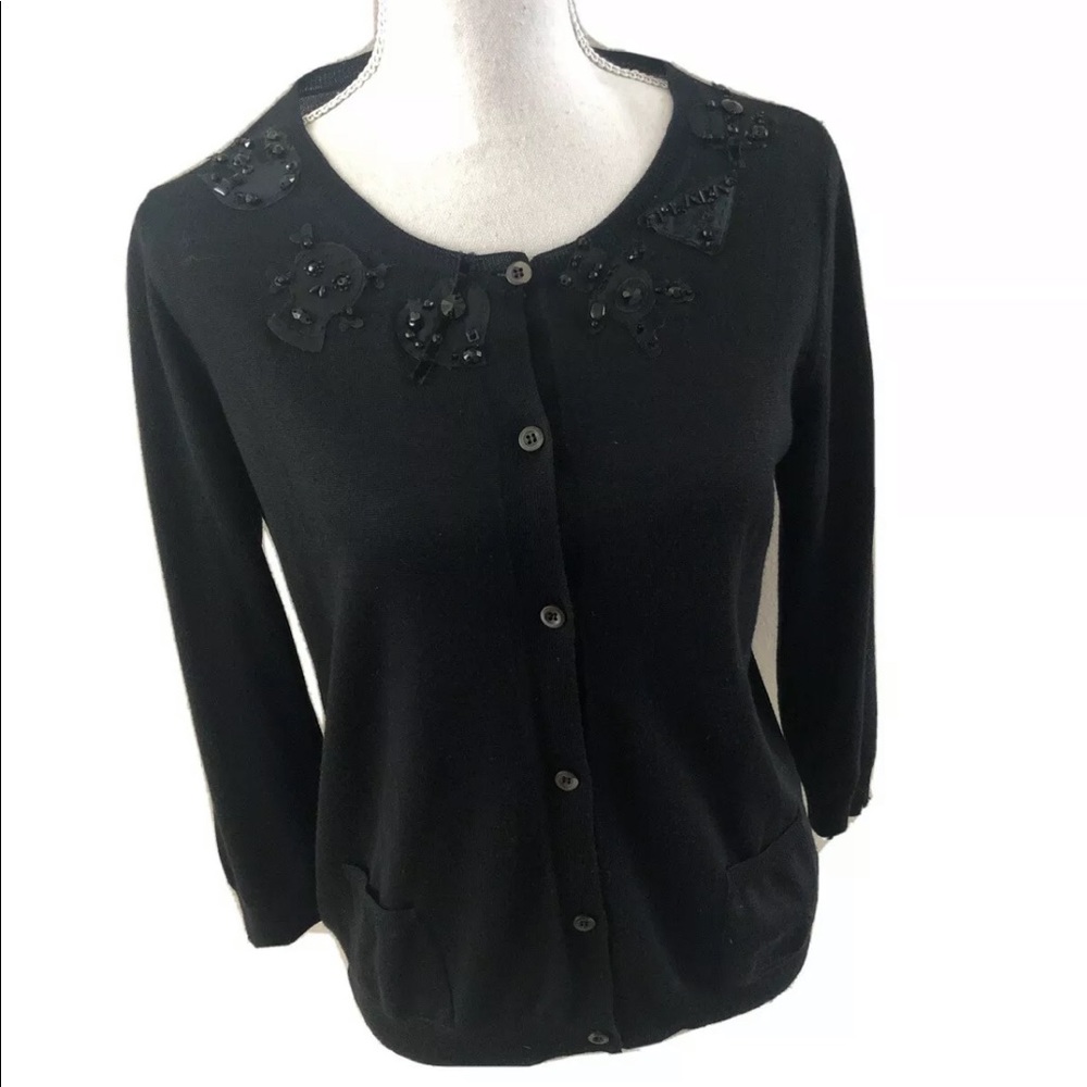 PRADA black cardigan with embroidery